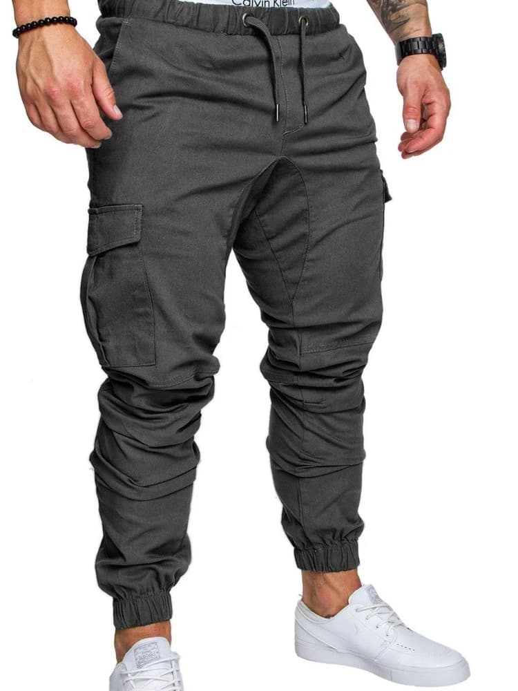 Pantalon cargo élastique homme été avec lacets pour pêche active et mouvements amples