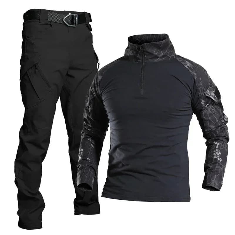 Uniforme chasse été pêche tactique manches longues pantalon camping camouflage homme