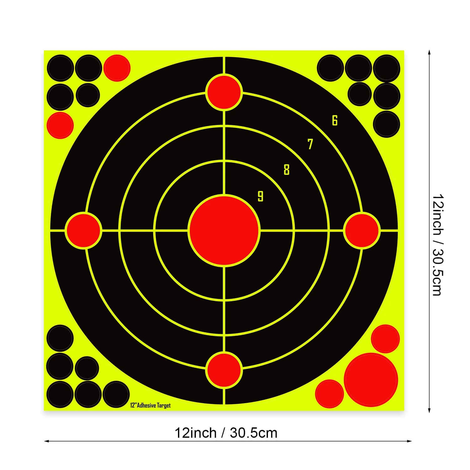 10 cibles adhésives 30cm éclaboussures réactives pour pistolet fusil airsoft carabine plomb
