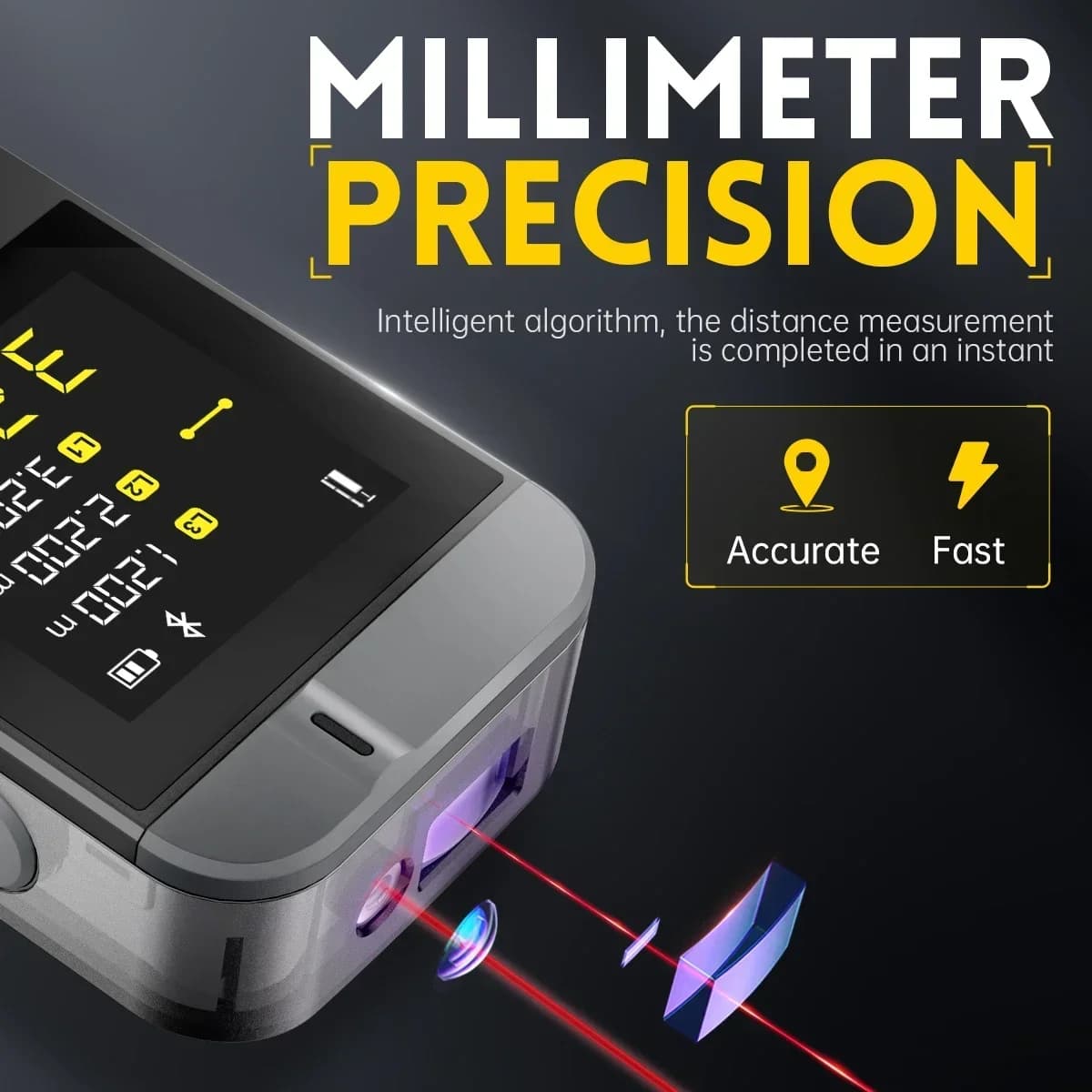 Télémètre laser intelligent FNIRSI IR40 avec application Android/iOS - Mesure connectée pour pêche moderne