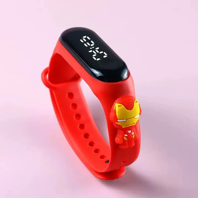 Montre enfants Disney Mickey électronique étanche bracelet LED tactile - Montre fille sport fashion