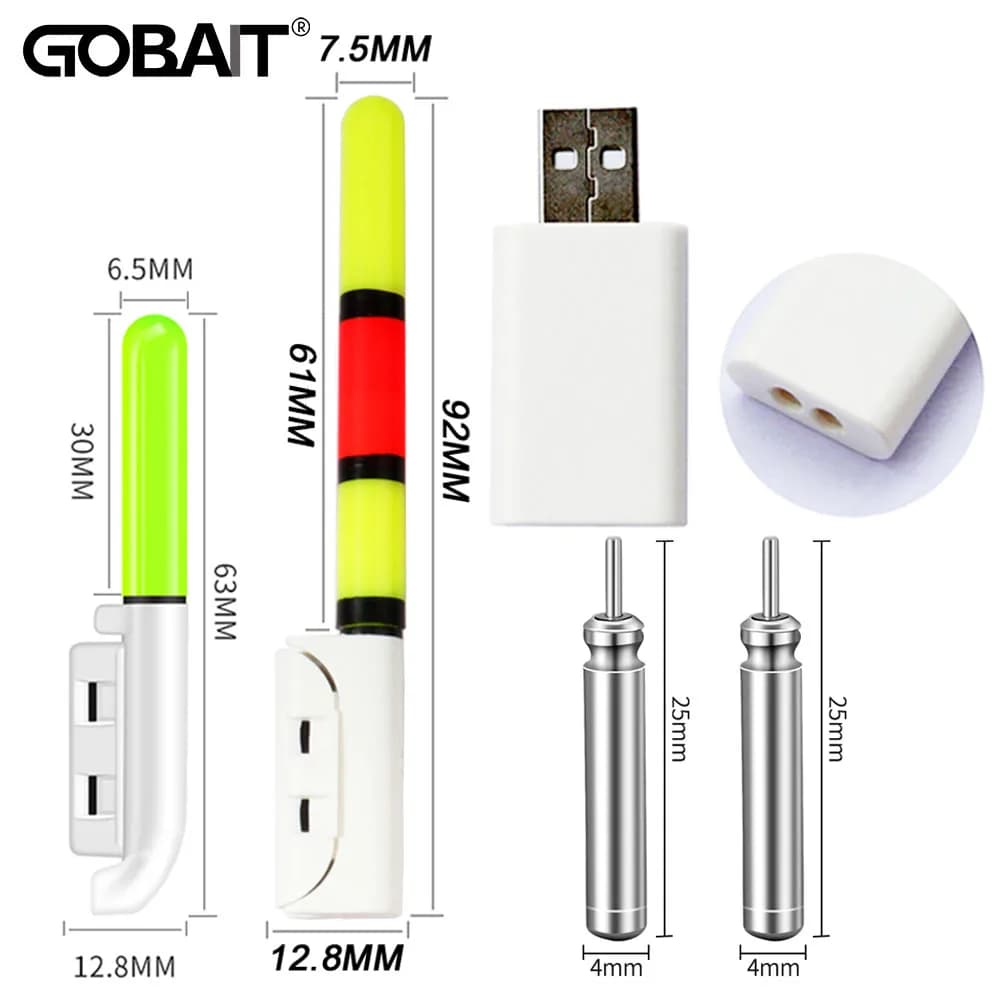 Chargeur CR425 3.6V pour flotteurs lumineux de pêche nocturne - set complet avec batterie lithium