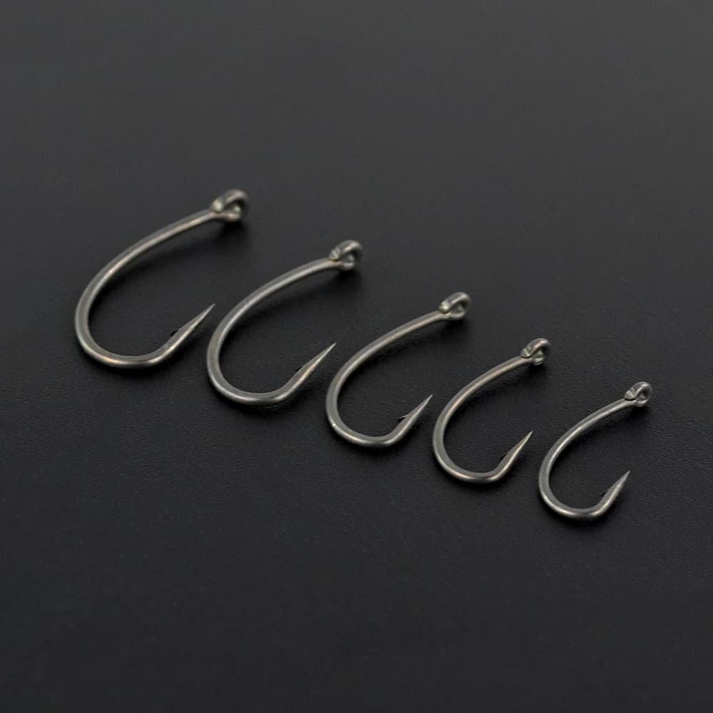 Hirisi 30x hameçons carpe micro-barbelés PTFE revêtus acier haute teneur en carbone accessoires pêche