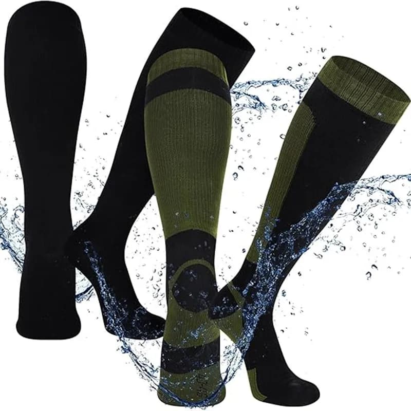 Chaussettes étanches hautes unisexe - Imperméables pour pêche en wading, randonnée et ski