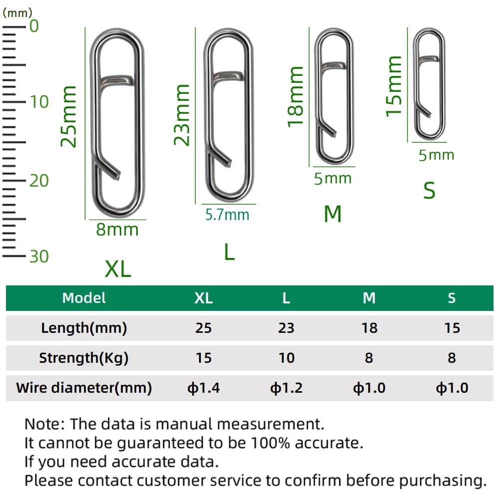 DNDYUJU 30-100pcs émerillons acier inoxydable 304 pour leurres - connecteurs de pêche fiables et durables