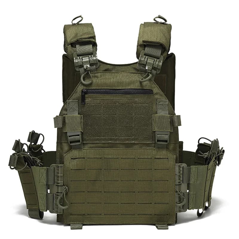 Gilet d'entraînement outdoor multifonction MOLLE - Veste étanche résistante pour pêche et randonnée