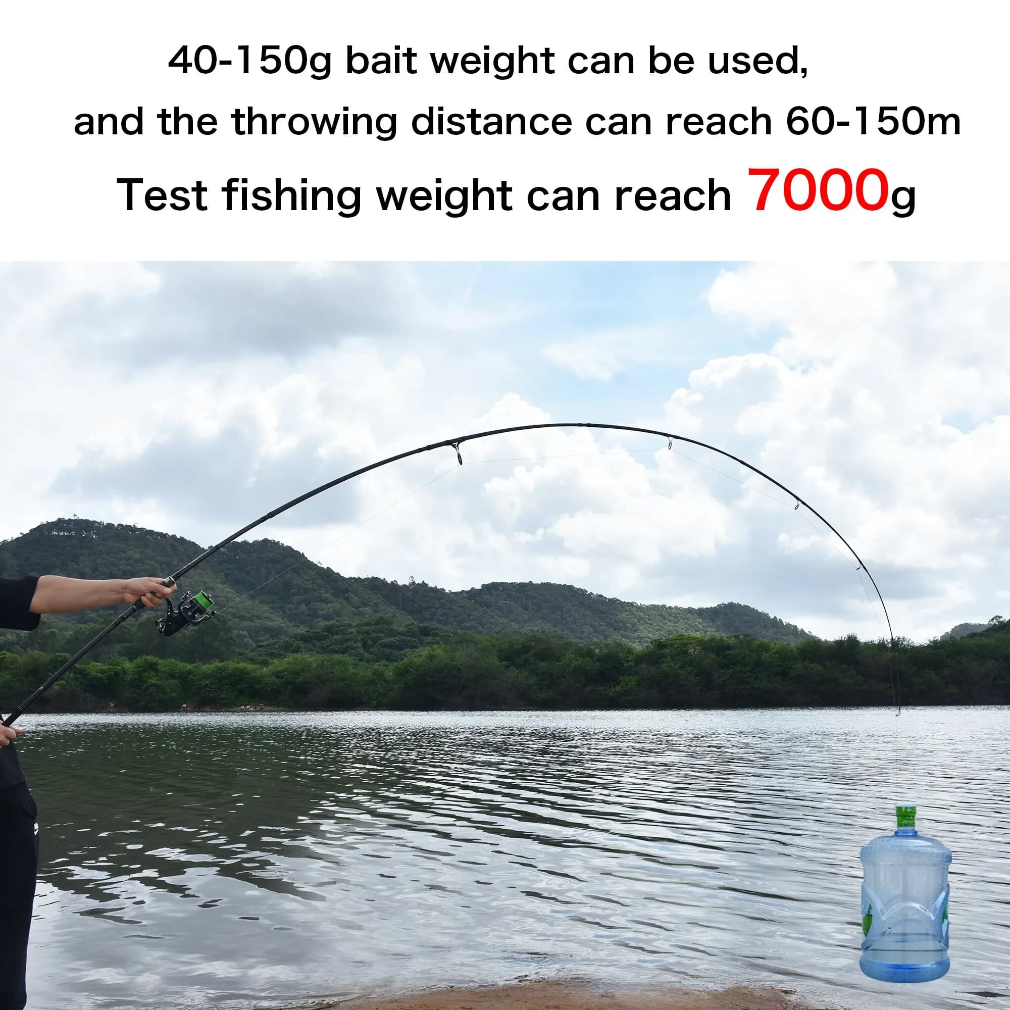 Canne BIUTIFU 2Tips Carp Fishing Rod 3.5lb Carbone 30t pour pêche à la carpe en shore casting