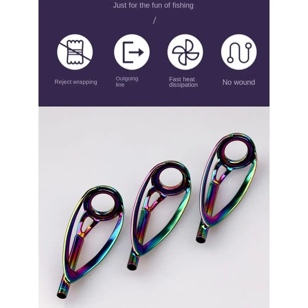 Kit réparation anneaux O guides canne pêche 5 pièces acier inoxydable - Pièces détachées durables