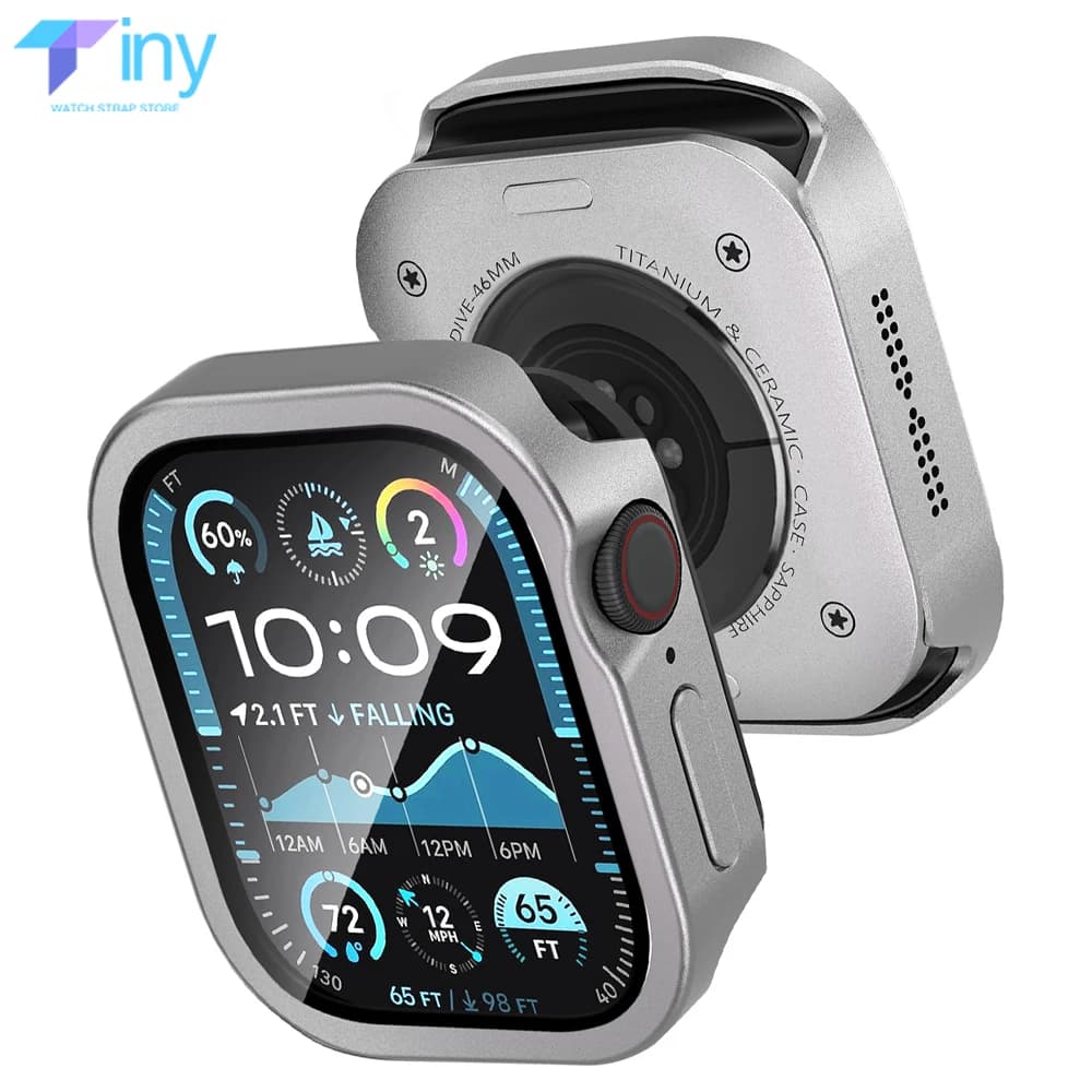 Boîtier Apple Watch Ultra 3/2 49mm Étanche Alliage Aluminium Métal Couverture Totale iWatch