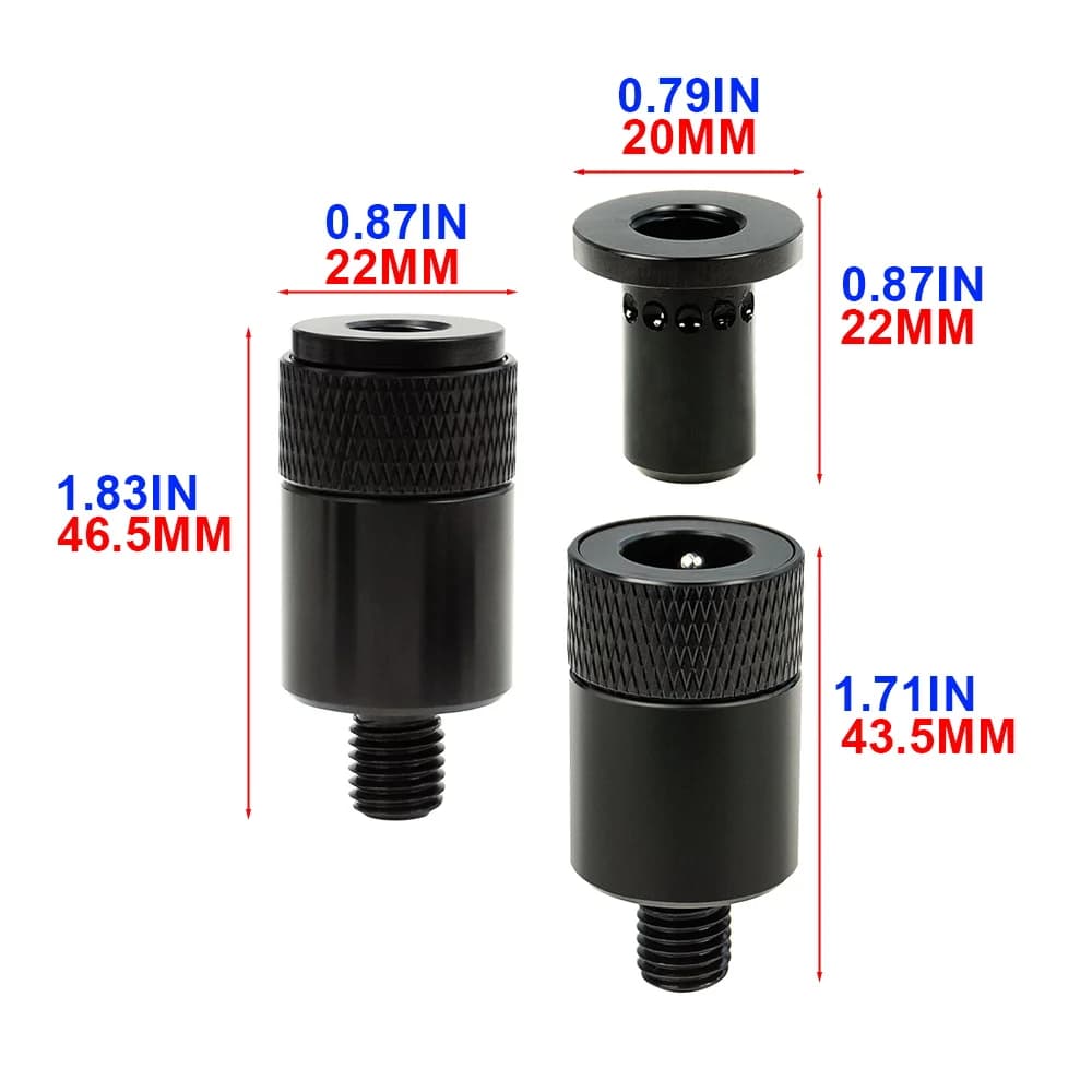 Adaptateurs à libération rapide Hirisi 2 pièces pour rod pod - Design aluminium à verrouillage rotatif