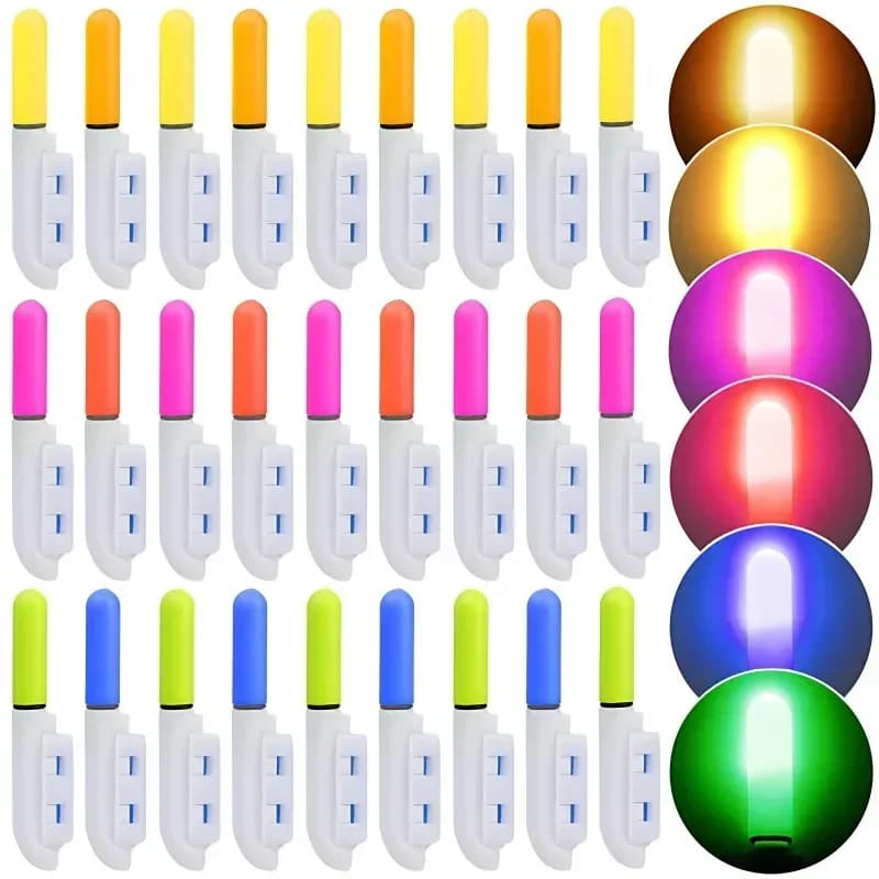 Bâton lumineux LED détachable pour canne à pêche nuit 5 couleurs alarme morsure étanche