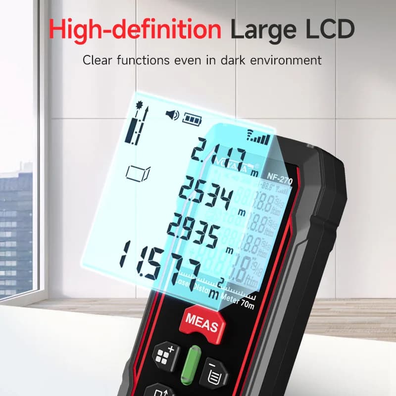 Télémètre laser mini NOYAFA 70m portable pour mesures précises en pêche et bricolage