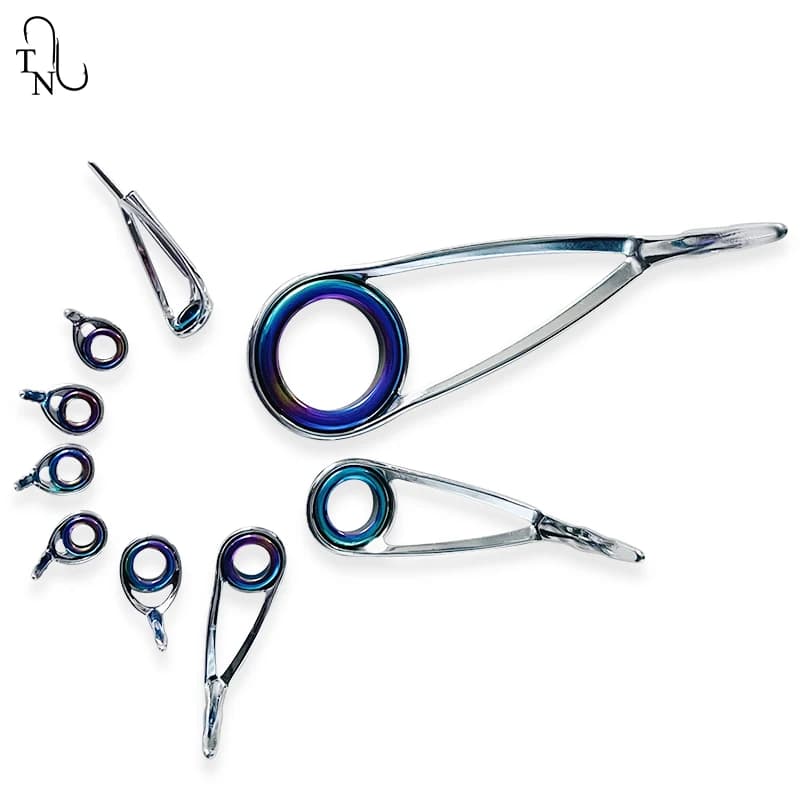 Kit 9 guides yeux canne pêche céramique acier inox TN20 réparation anneaux accessoires remplacement