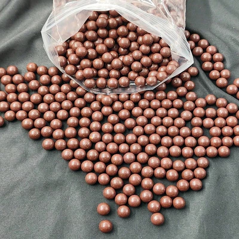 100 billes de boue rouge marron 9mm pour fronde - Accessoire d'entraînement pour pêche et chasse