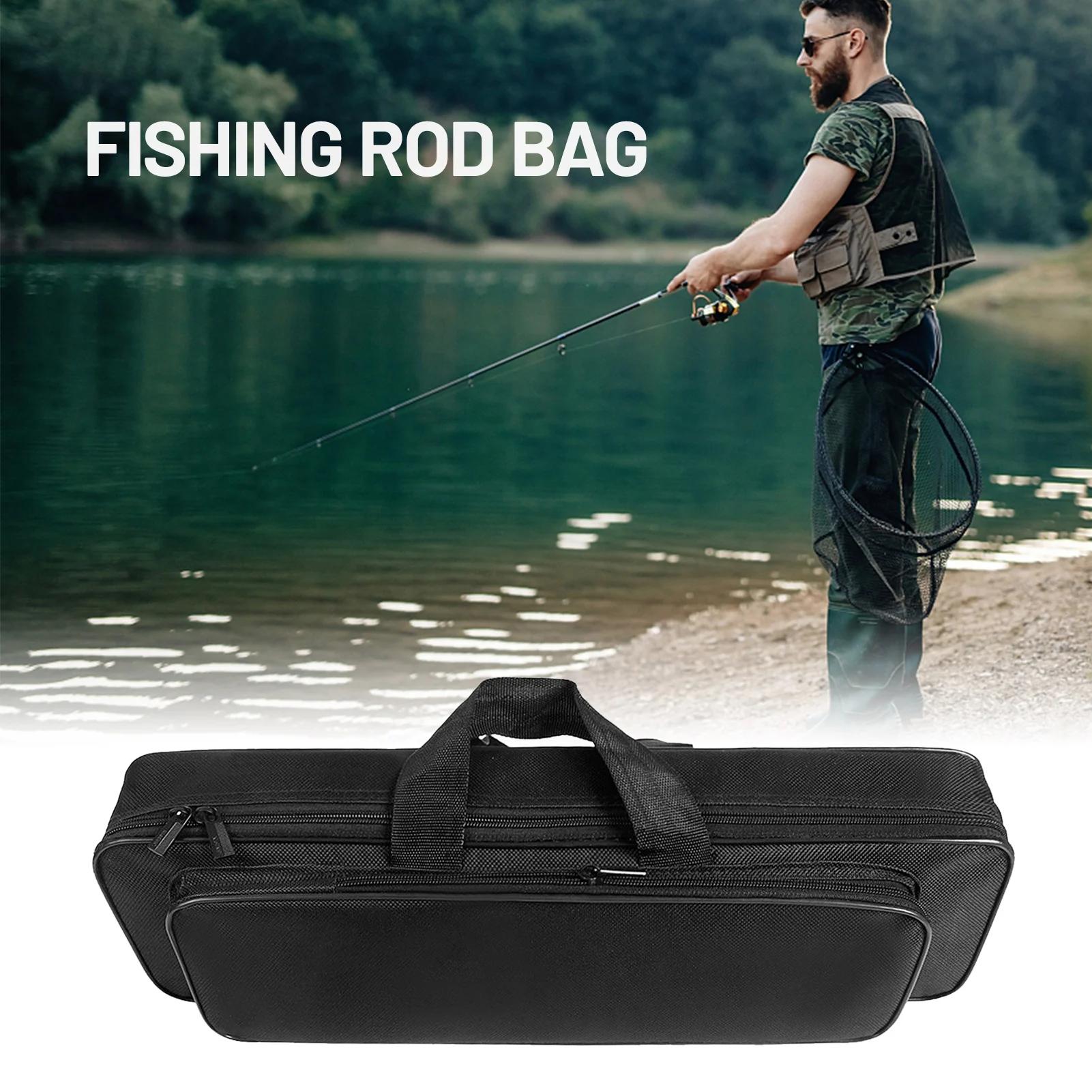 Étui canne pêche 45-50cm Oxford 600D imperméable - Protection roue moulinet - Rangement matériel étanche
