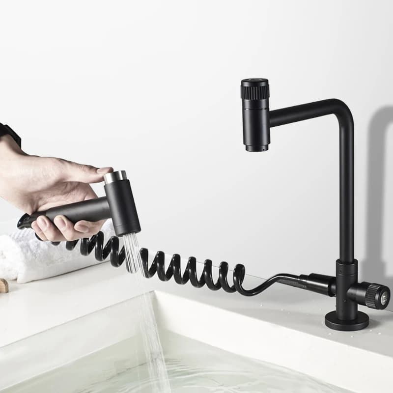 Robinet cuisine eau froide mural BAKALA acier inoxydable 304 pivotant salle de bain extérieur montage terrasse