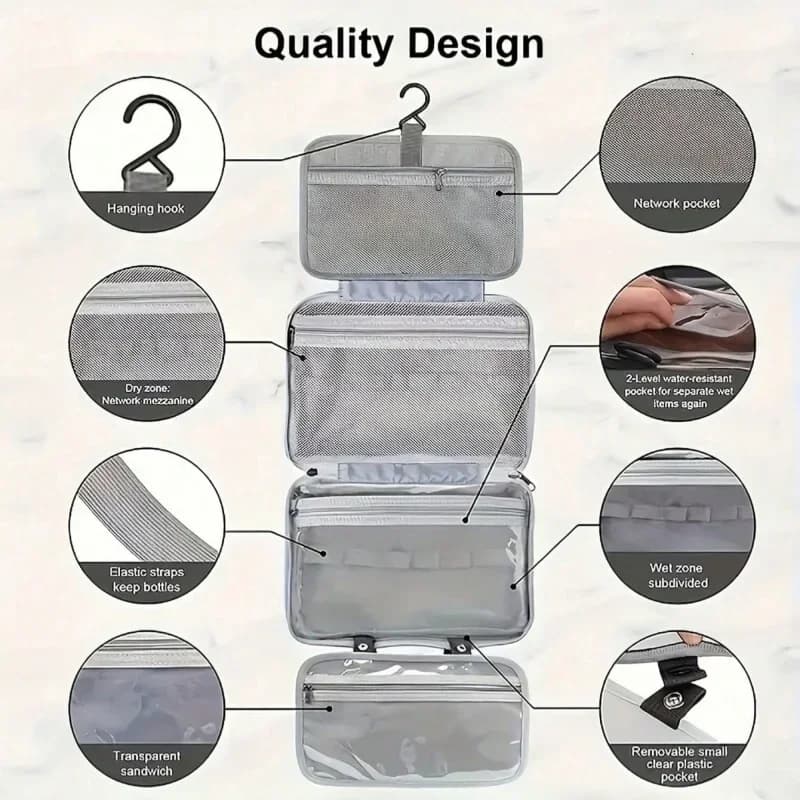 Trousse de toilette voyage suspendue étanche pour pêcheurs hommes et femmes accessoires