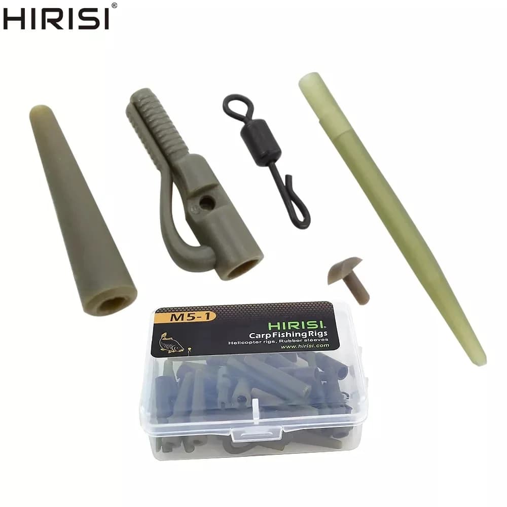 40 clips de sécurité Hirisi pour plombs carpe avec cônes anti-emmêlement - Accessoires montage rapide M5-1