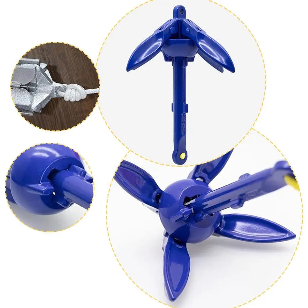 Kit ancre pliante marine pour kayak de pêche, canoë, jet ski, paddle board et petits bateaux