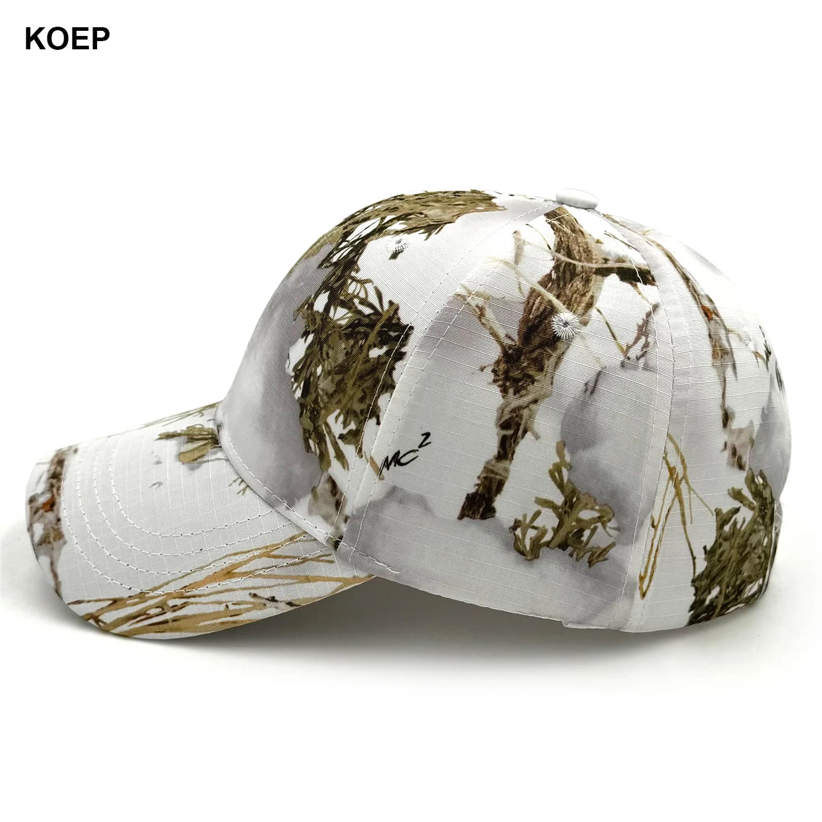 Casquette camouflage blanc pêche KOEP - Baseball cap neige pêche hiver chasse snapback