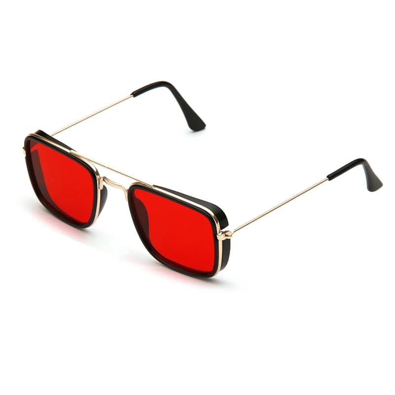Lunettes de soleil carrées métal tendance - Version coréenne et européenne - Protection UV complète
