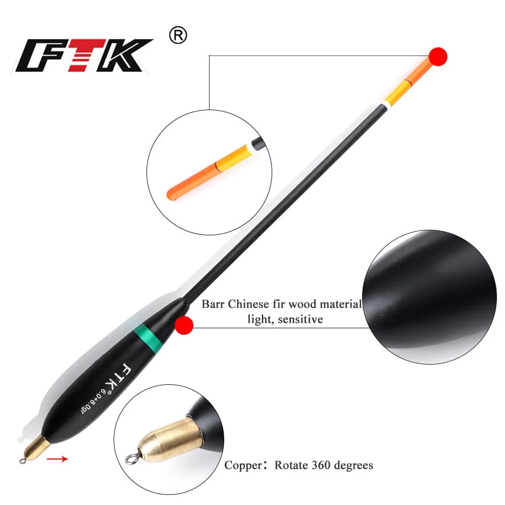 Flotteur Barguzinsky FTK 5 styles 20-26.5cm cuivre pour pêche carpe - Buoy rock ocean