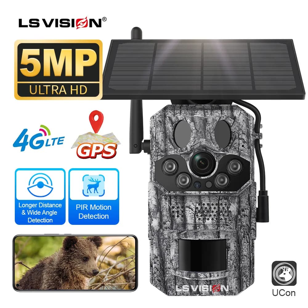 Caméra de chasse solaire 4G LTE GPS surveillance étanche IP66 waterproof monitoring faune tracking animalier