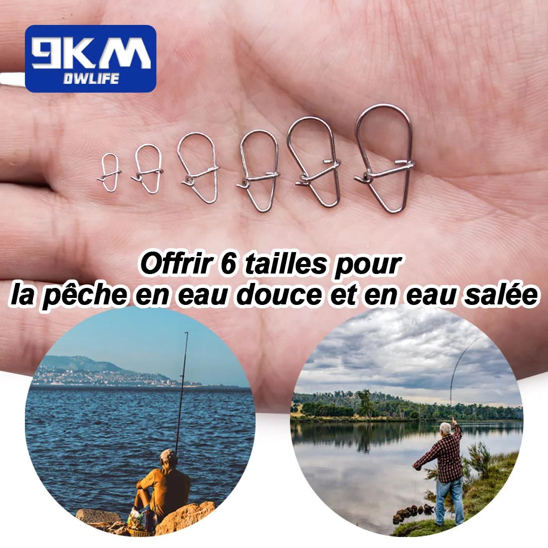 50 à 200 mousquetons pêche rapides pour leurres crankbaits et connecteurs leurres mer