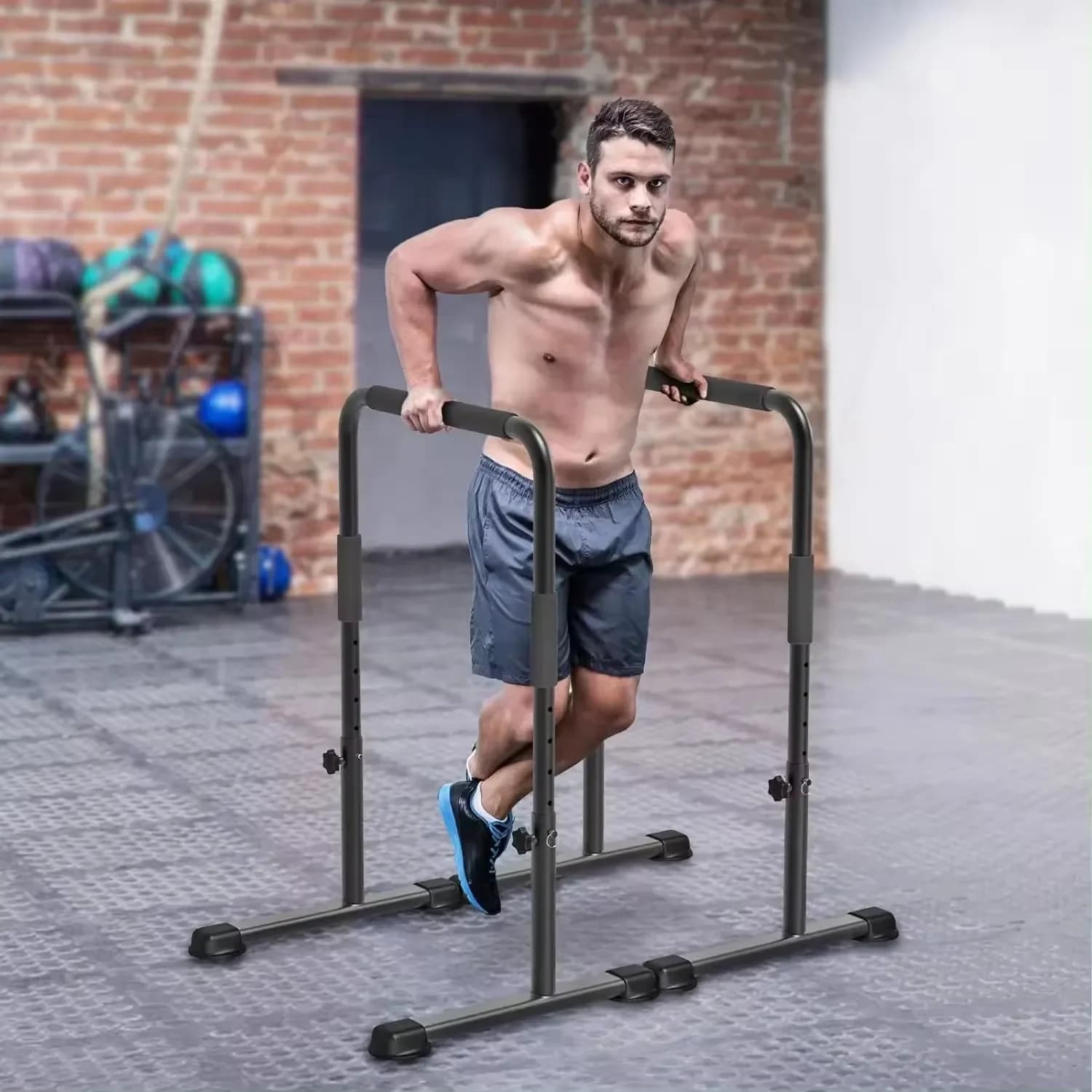Station de dips et barres parallèles pour musculation et powerlifting - Matériel robuste