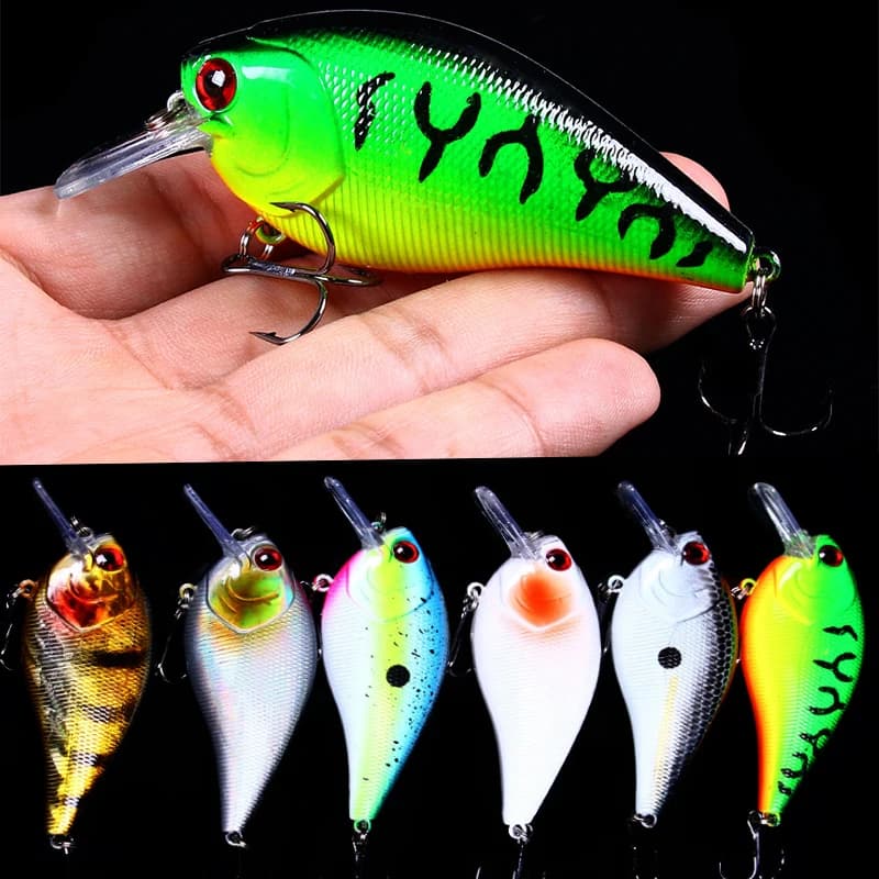 Leurre dur HENGJIA 8.5cm 15g pour brochet et perche, leurre crankbait shallow à billes bruiteuses, 6 coloris disponibles
