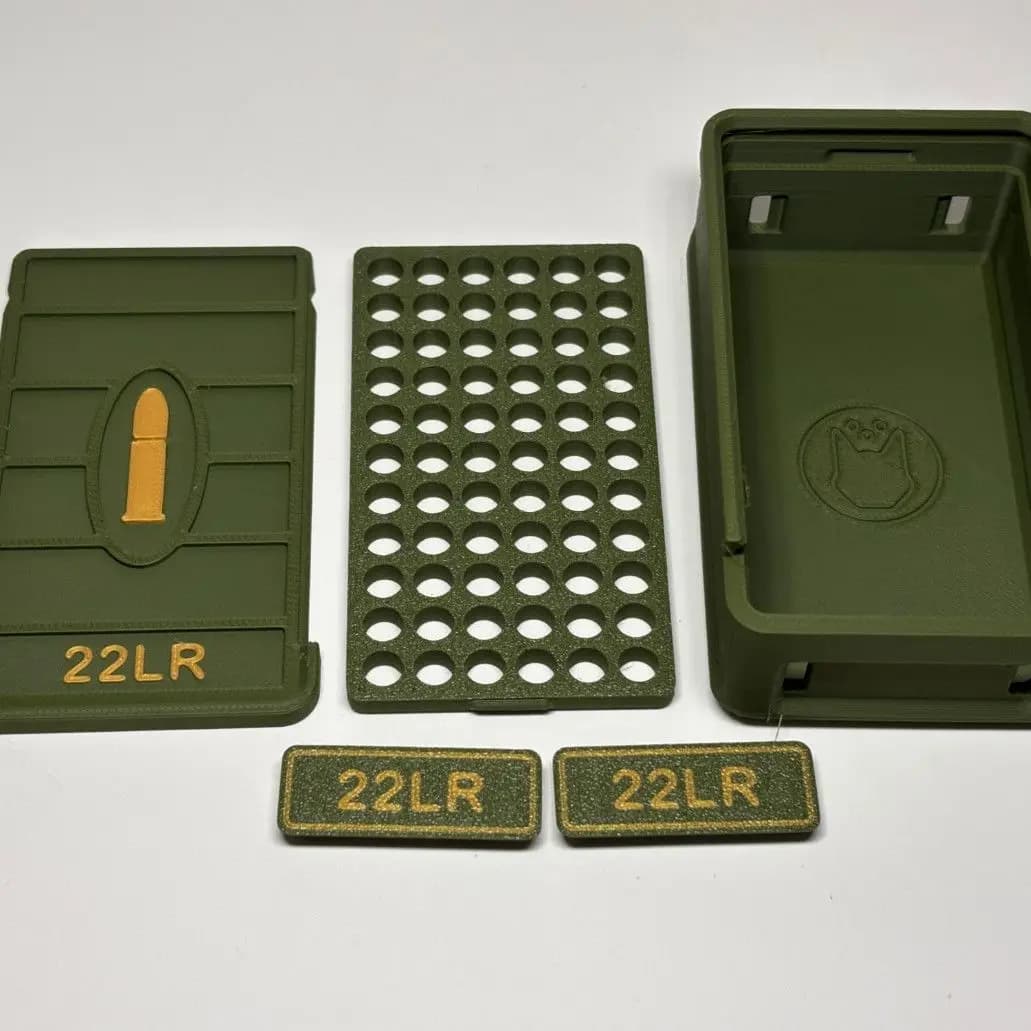 Boîte collection .22LR édition coulissante - Présentoir décoratif pour passionnés de pêche et collectionneurs