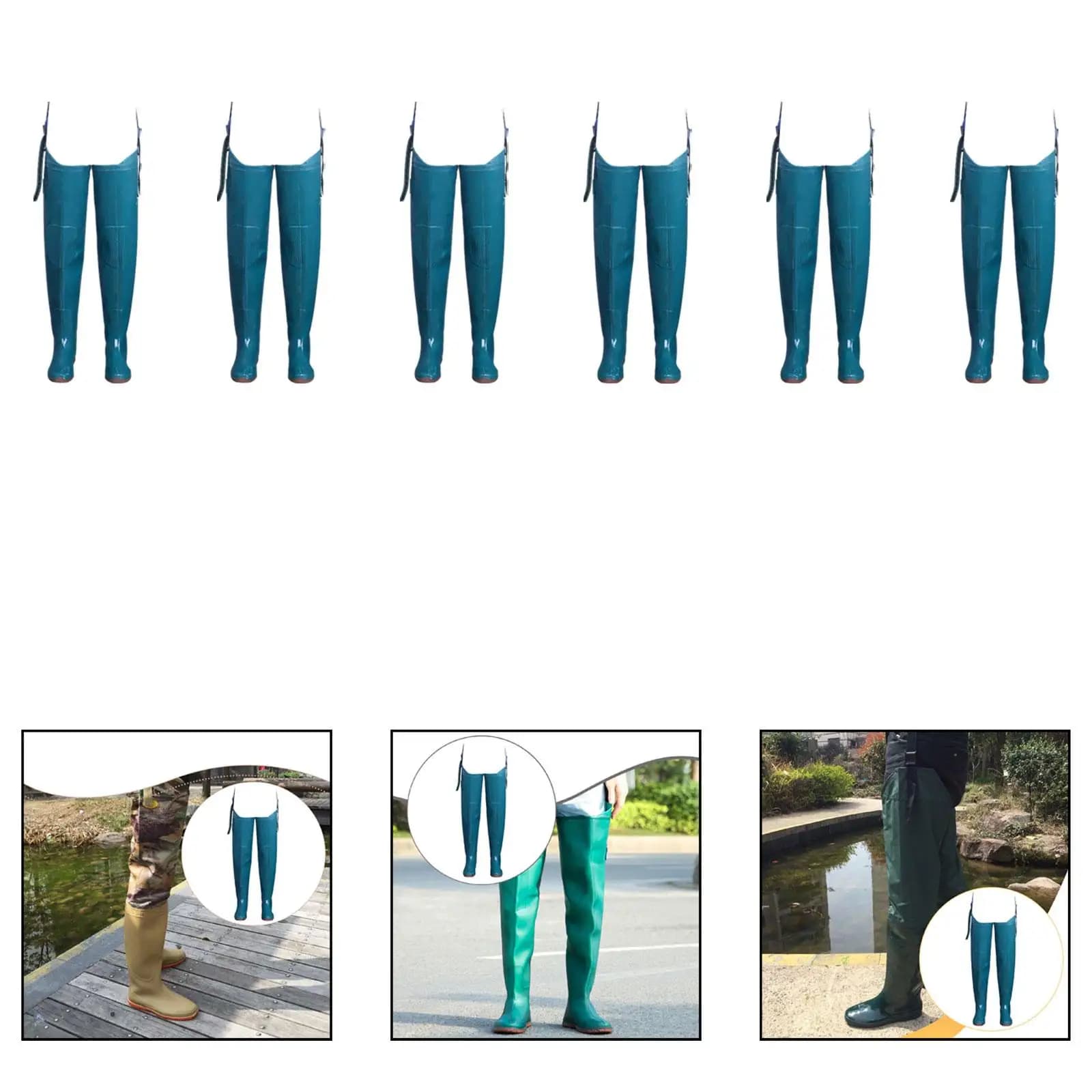 Bottes de pêche hautes genouillères imperméables pour rivière, jardinage et pluie