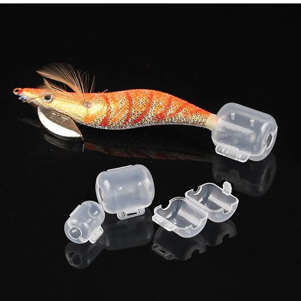 30 protections d'hameçons leurres pour pêche au calmar et crevettes couvres hameçons