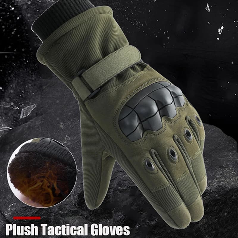 Gants tactiques hiver chauds écran tactile pêche ski chasse protection extérieure hommes