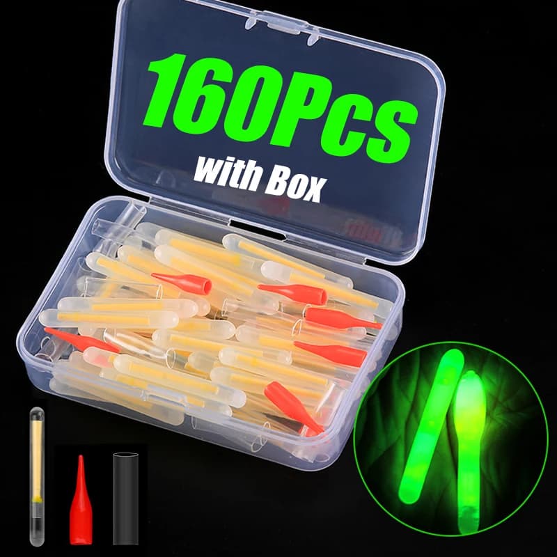 Bâtons lumineux pêche diamètre fluo haute visibilité 80/160PCS - tiges flottantes lumineuses pêche nocturne