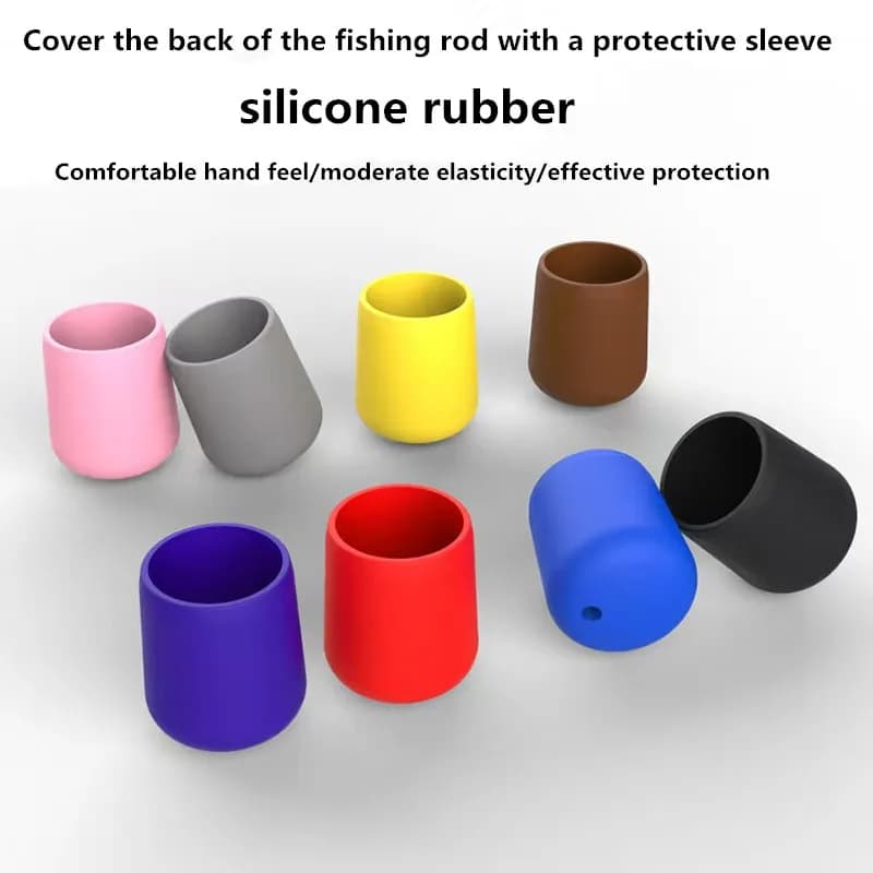 Protection embout canne pêche silicone - Capuchon protecteur manche canne accessoire pêche France