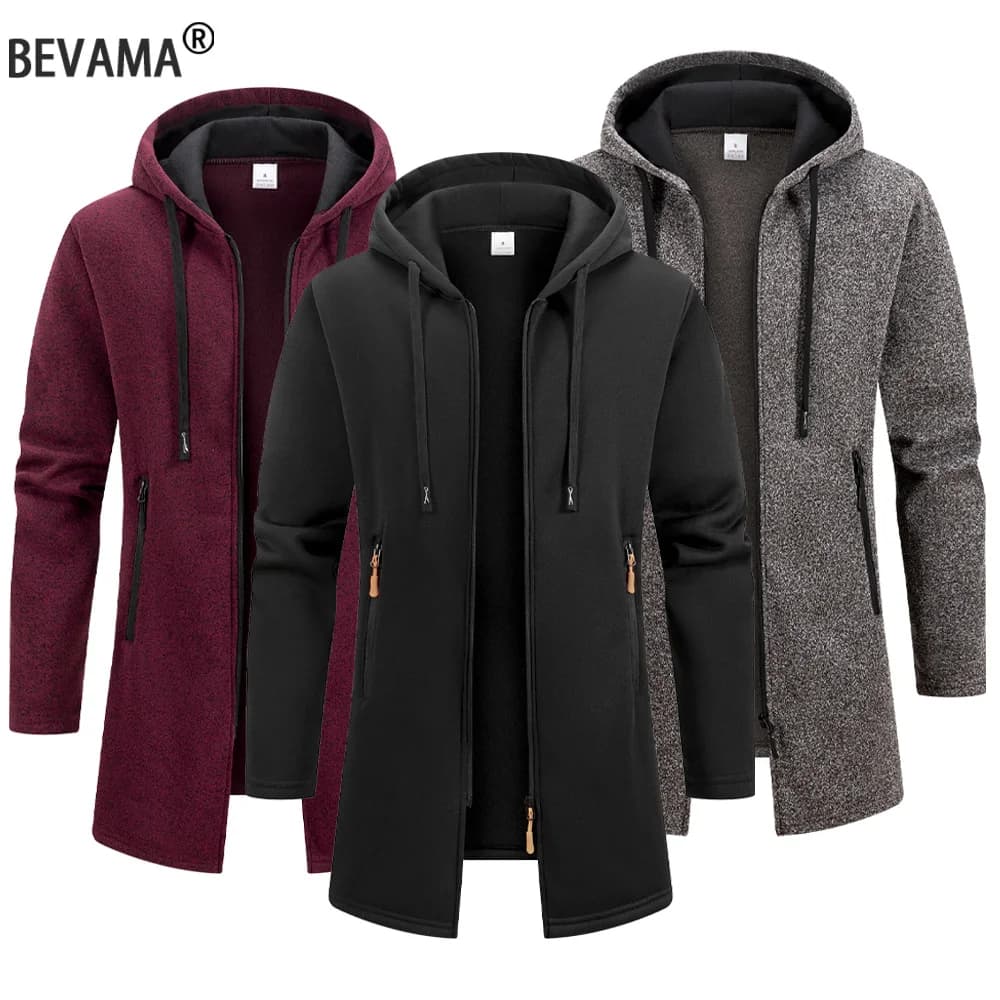 Sweat-shirt à capuche oversize homme épais chaud hiver pêche avec fermeture éclair confortable