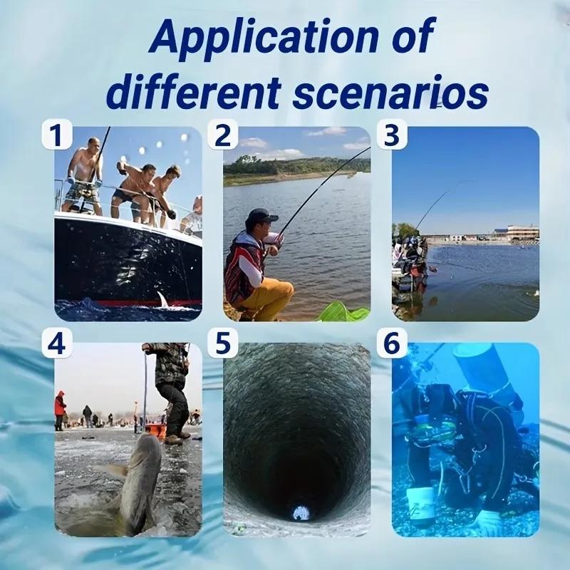 Caméra de pêche portable 1080P vision nocturne écran LCD 4.3" détecteur profondeur angle 130° pêche main