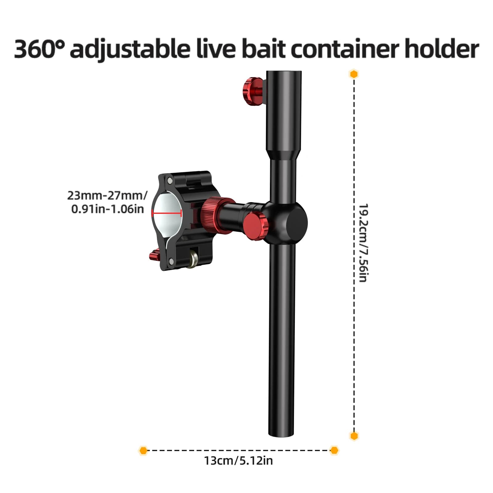 Support de montage réglable en alliage d'aluminium pour accessoires de pêche rotatif