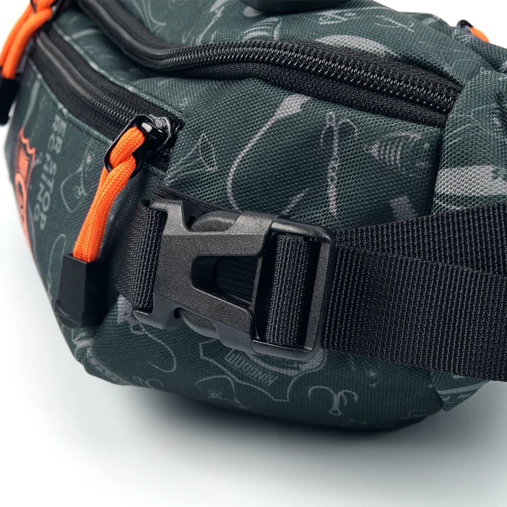 Sac banane pêche tactique multifonction étanche 20x11x11cm pour leurres et accessoires de pêche sportive