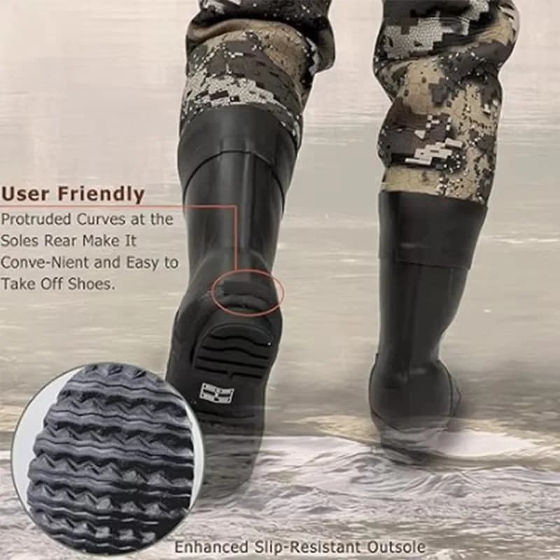 Waders de pêche étanches avec accessoires en néoprène respirant pour confort optimal
