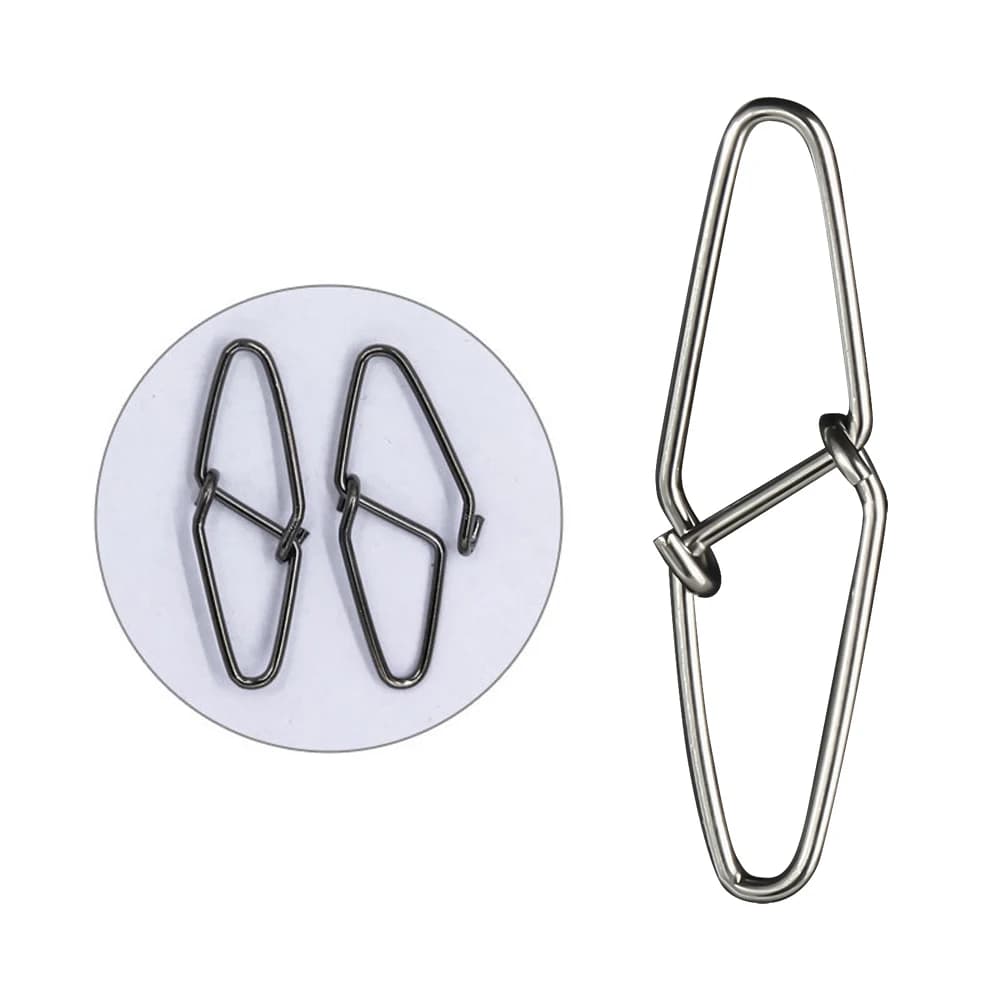Diamant Pin Fishing Swivel Snap DNDYUJU 50-100 Pièces Acier Inoxydable Connecteur Leurres Accessoires