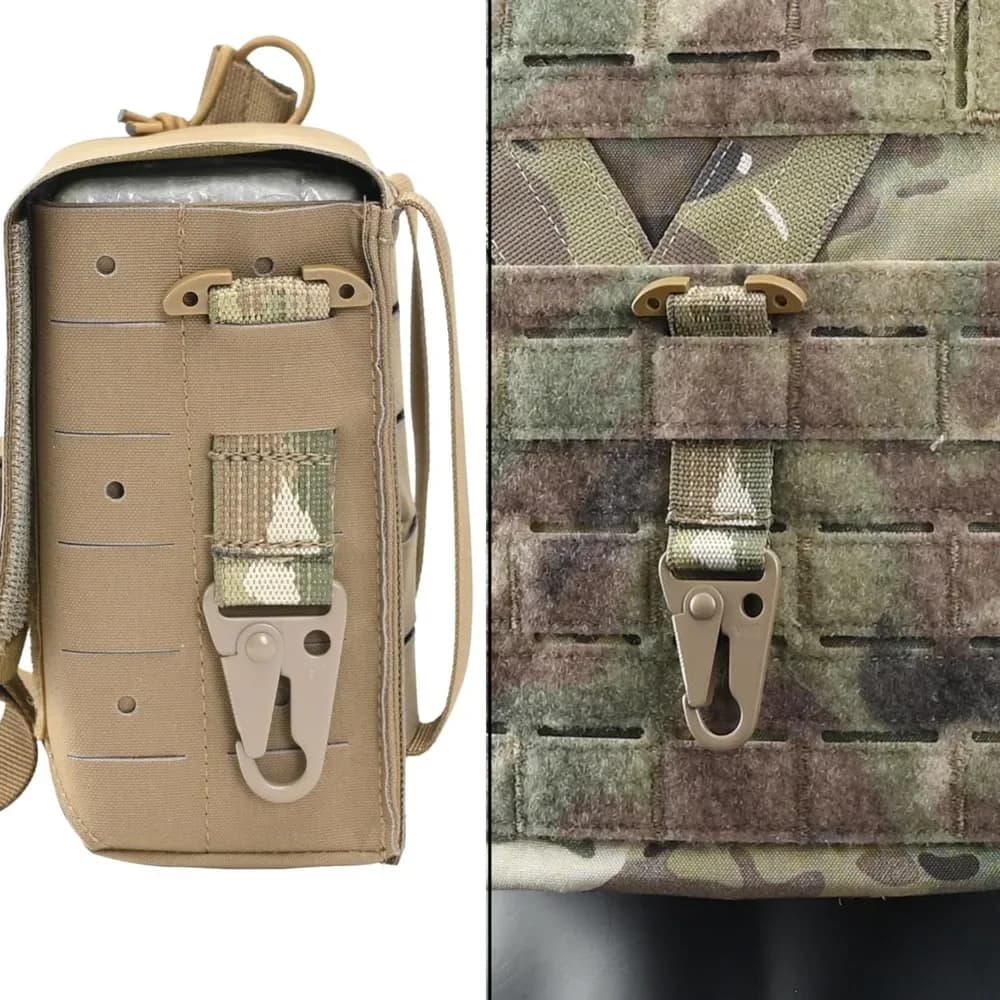 Crochet MOLLE tactique avec clip ceinture - Accessoire pour gilet de pêche et clés de matériel