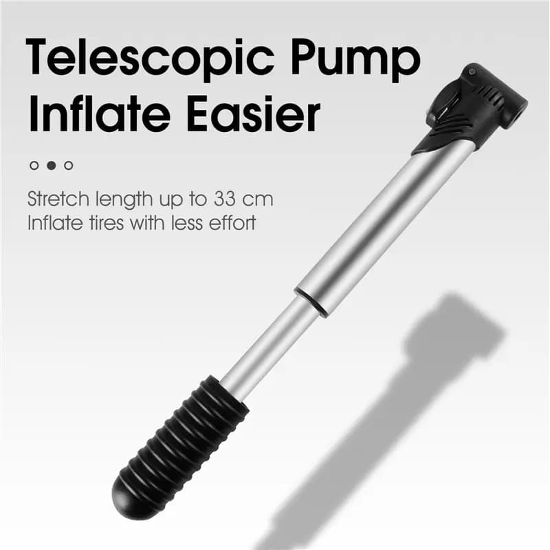 Pompe à main portable WEST BIKING mini - Accessoire vélo pour pneus Schrader Presta VTT route pêche