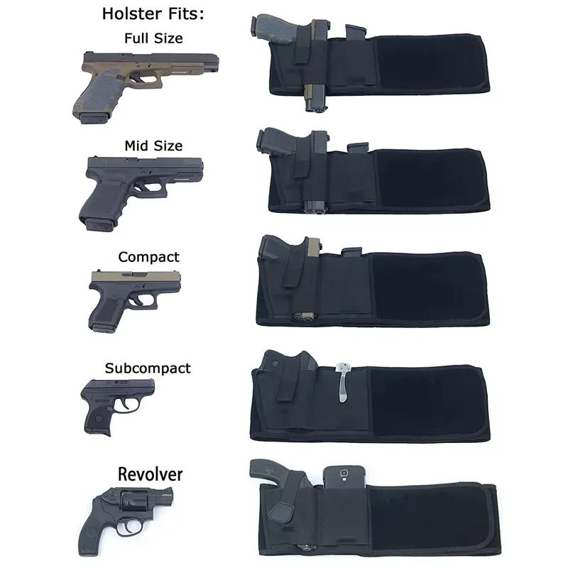 Ceinture tactique ventre holster dissimulé pour pêche et chasse - Port discret sécurisé