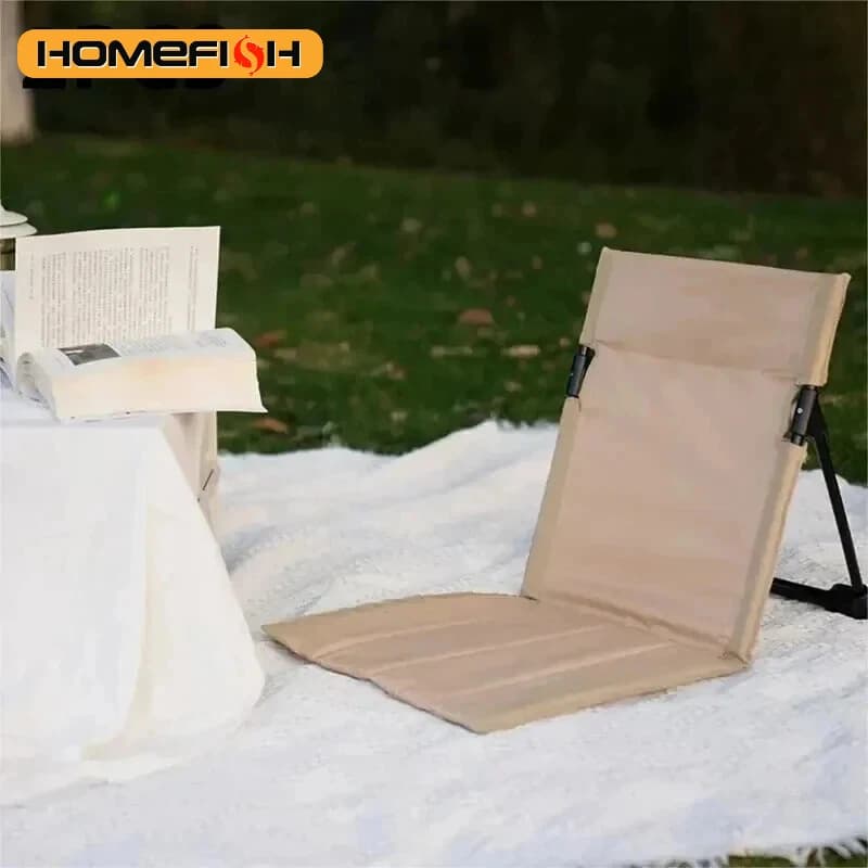 Siège pliant de camping avec coussin dorsal - Chaise confortable pour pêche, jardin et plage