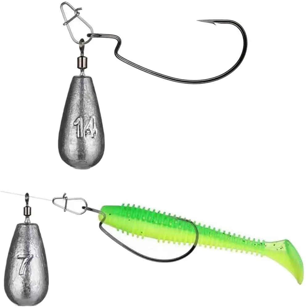 Kit plombs Drop Shot 15 pièces - Poids 3.5g à 20g pour pêche en mer et technique du dropshot