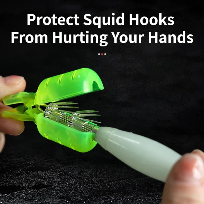 10 protections aiguilles pour calamars - Manchons de stockage avec crochet - Accessoires pêche mer