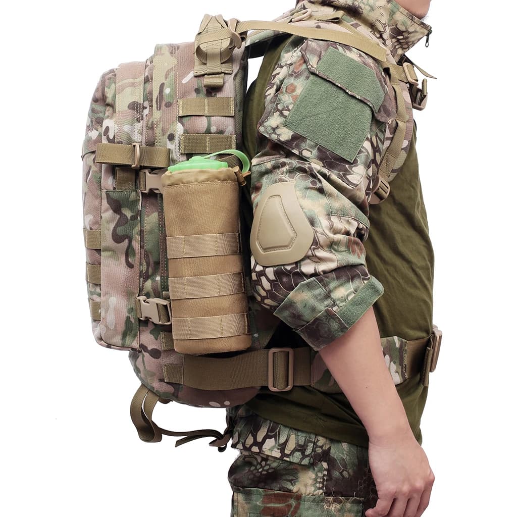 Sac tactique MOLLE pour gourde - Porte-gourde pour pêche, chasse, randonnée et camping