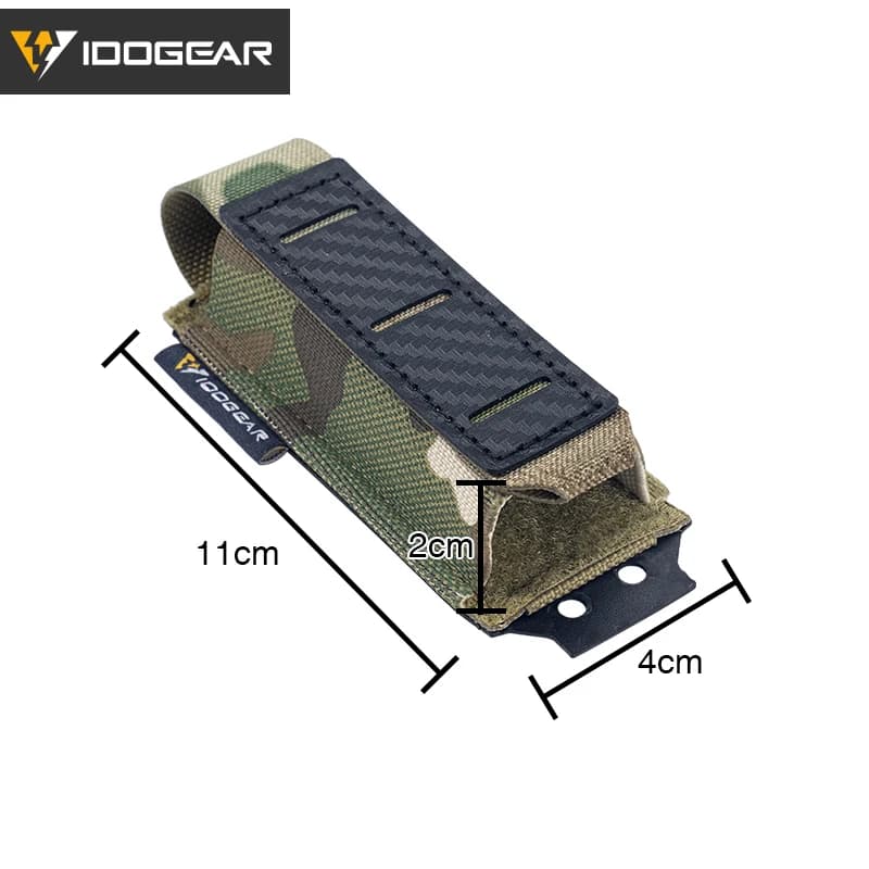 Porte-chargeurs carbone tactique IDOGEAR 9mm simple anti-dérapant drainage rapide pêche